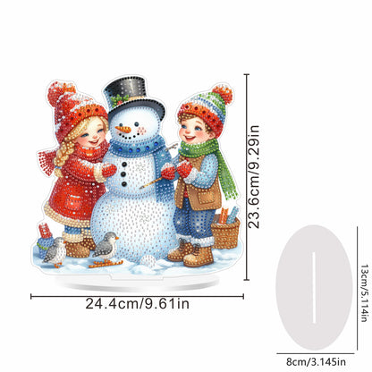 2D Flat Christmas DIY Diamond Painting Desktop Ornaments Kit for Adults Beginner