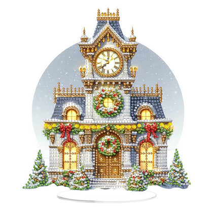 2D Flat Christmas DIY Diamond Painting Desktop Ornaments Kit for Adults Beginner