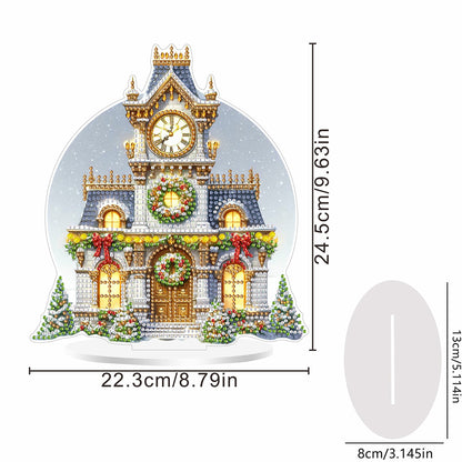 2D Flat Christmas DIY Diamond Painting Desktop Ornaments Kit for Adults Beginner
