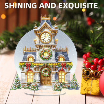 2D Flat Christmas DIY Diamond Painting Desktop Ornaments Kit for Adults Beginner