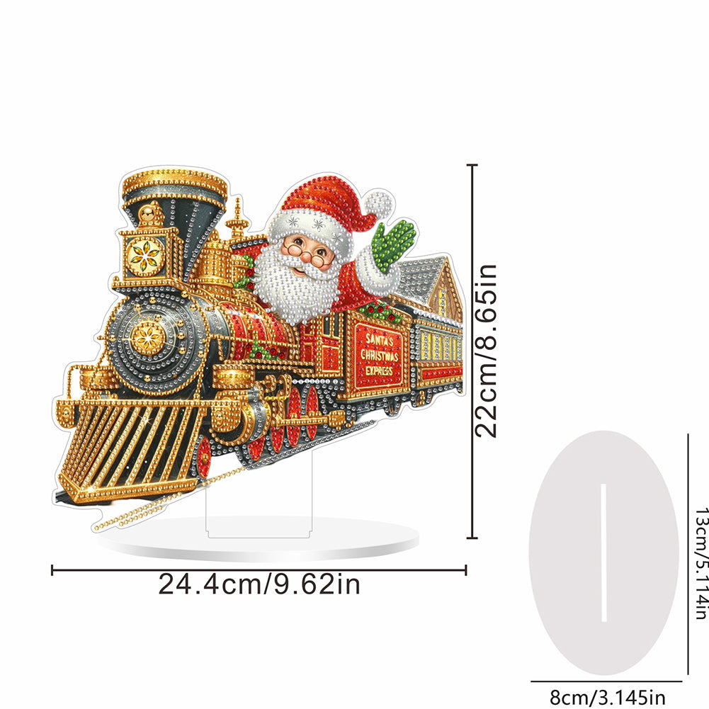 2D Flat Christmas DIY Diamond Painting Desktop Ornaments Kit for Adults Beginner