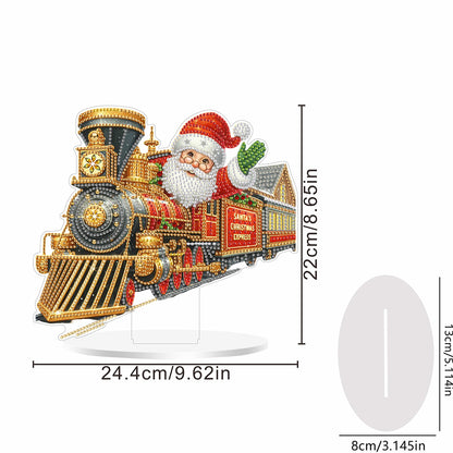 2D Flat Christmas DIY Diamond Painting Desktop Ornaments Kit for Adults Beginner