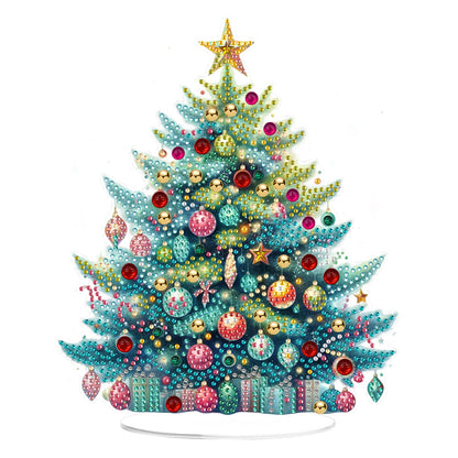 2D Flat Christmas DIY Diamond Painting Desktop Ornaments Kit for Adults Beginner