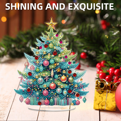 2D Flat Christmas DIY Diamond Painting Desktop Ornaments Kit for Adults Beginner
