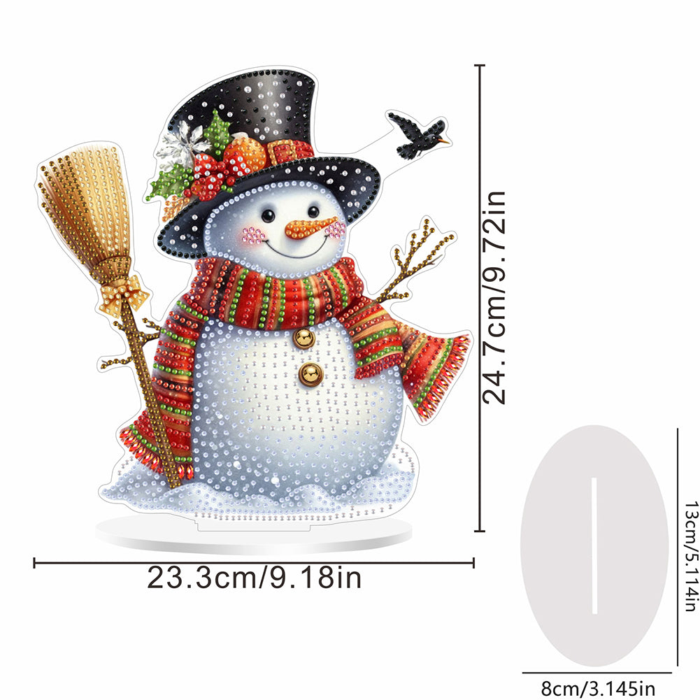 2D Flat Christmas DIY Diamond Painting Desktop Ornaments Kit for Adults Beginner