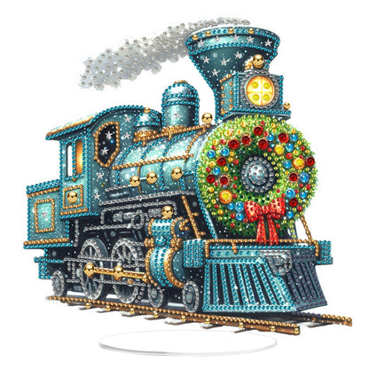 2D Flat Christmas DIY Diamond Painting Desktop Ornaments Kit for Adults Beginner