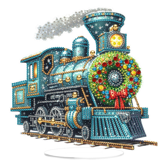 2D Flat Christmas DIY Diamond Painting Desktop Ornaments Kit for Adults Beginner