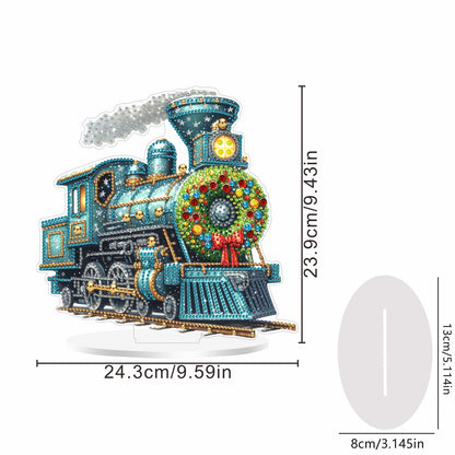 2D Flat Christmas DIY Diamond Painting Desktop Ornaments Kit for Adults Beginner