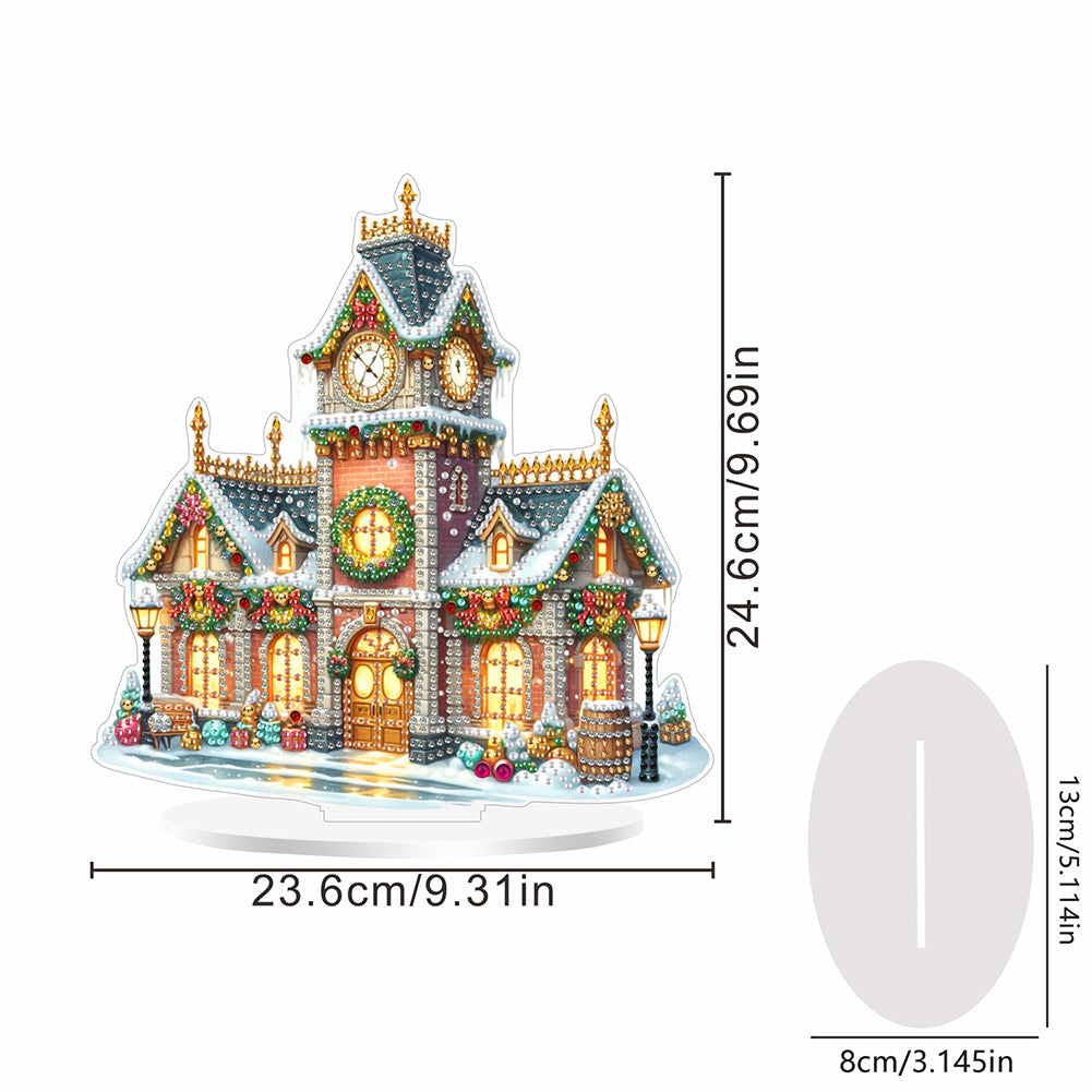 2D Flat Christmas DIY Diamond Painting Desktop Ornaments Kit for Adults Beginner