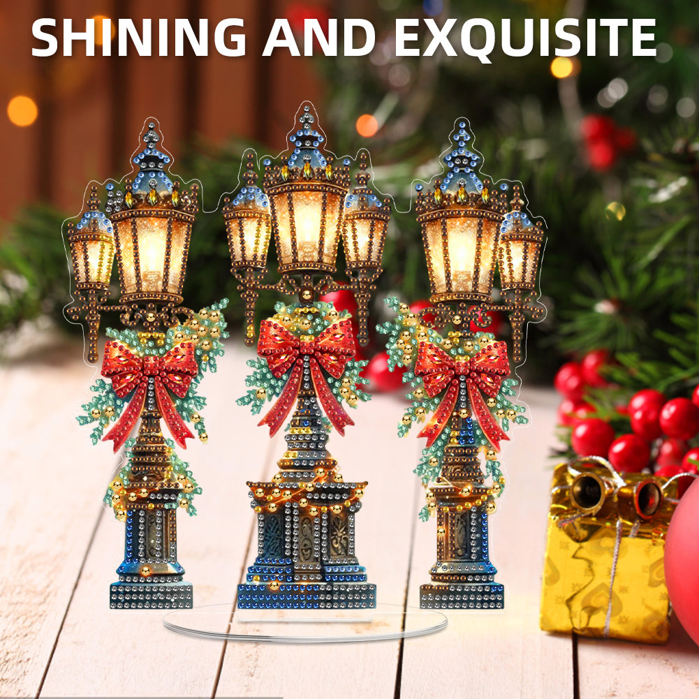 2D Flat Christmas DIY Diamond Painting Desktop Ornaments Kit for Adults Beginner