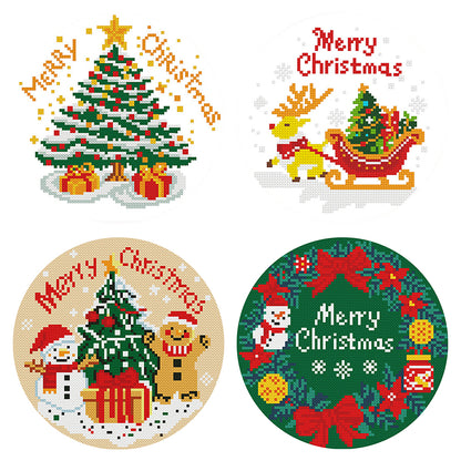 Christmas Collection - 11CT Stamped Cross Stitch 24*24CM