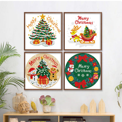 Christmas Collection - 11CT Stamped Cross Stitch 24*24CM