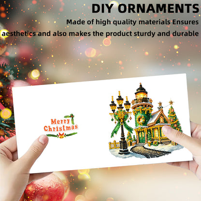 6PCS DIY Rhinestone Diamond Art Mosaic Postcards for Festivals and Celebrations