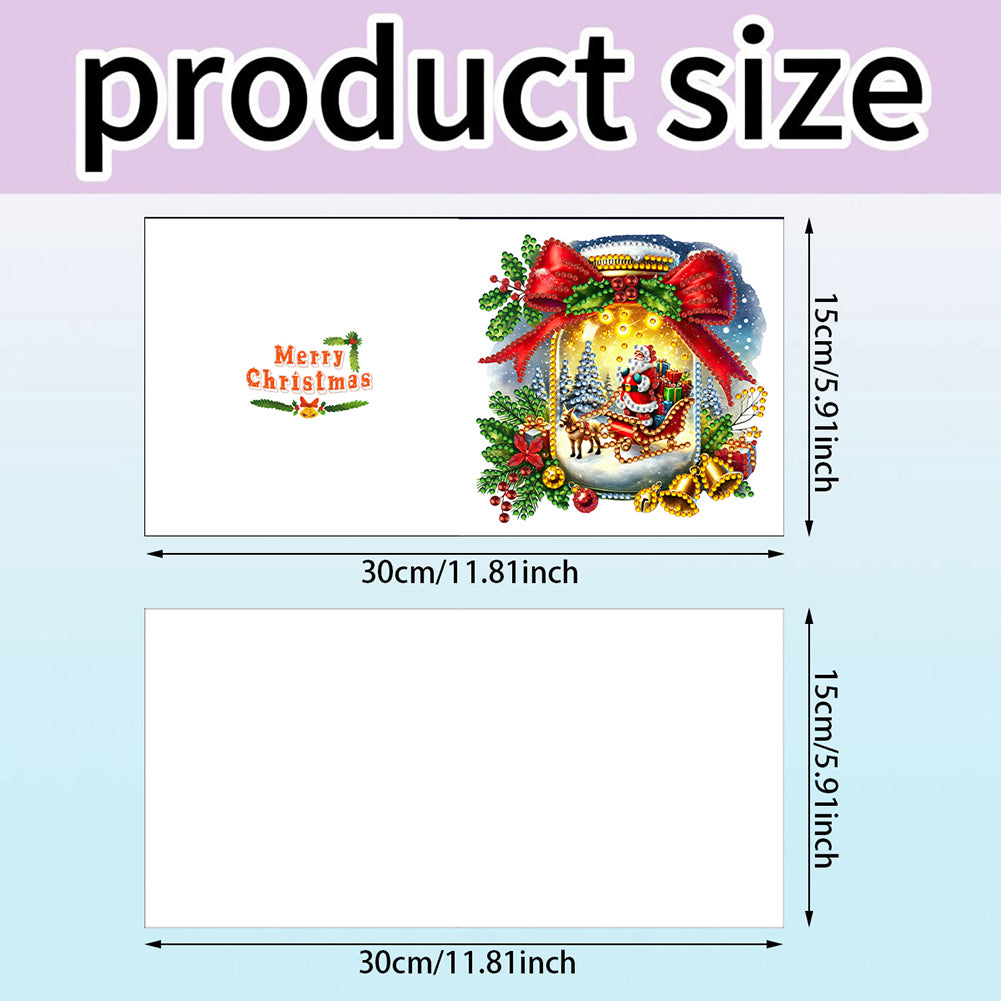 6PCS DIY Rhinestone Diamond Art Mosaic Postcards for Festivals and Celebrations