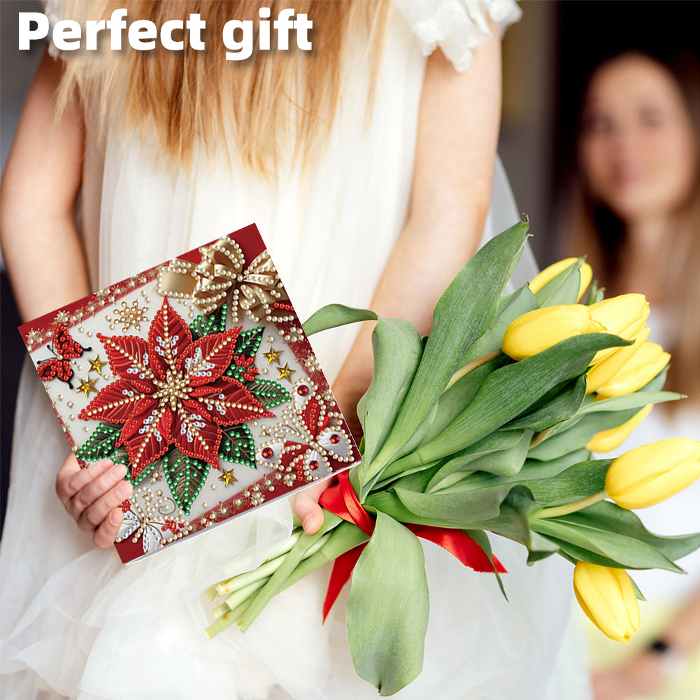 6PCS DIY Rhinestone Diamond Art Mosaic Postcards for Festivals and Celebrations