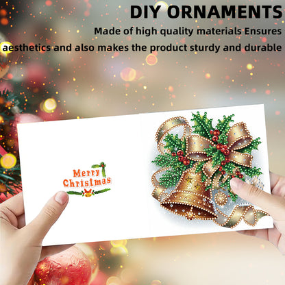 6PCS DIY Rhinestone Diamond Art Mosaic Postcards for Festivals and Celebrations