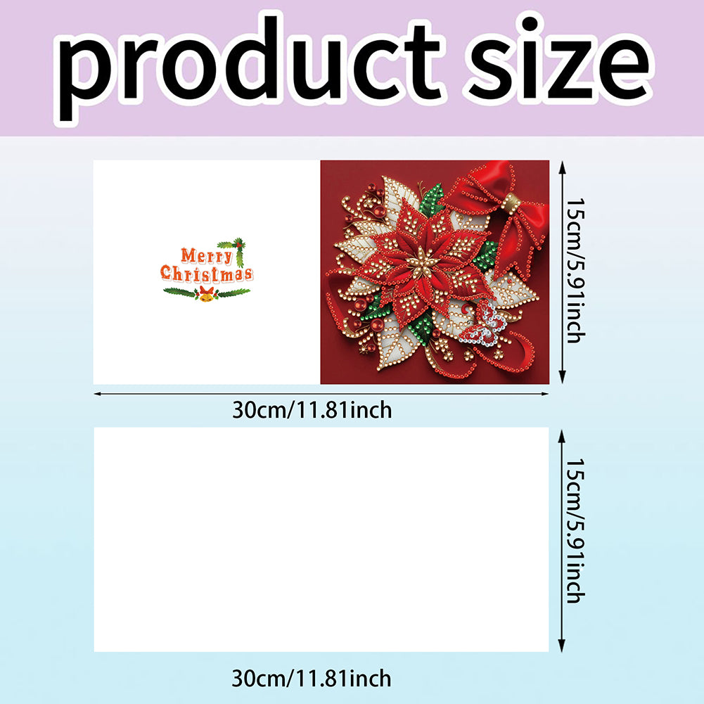 6PCS DIY Rhinestone Diamond Art Mosaic Postcards for Festivals and Celebrations