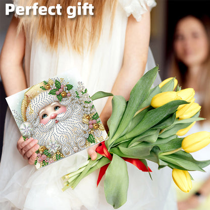 6PCS DIY Rhinestone Diamond Art Mosaic Postcards for Festivals and Celebrations