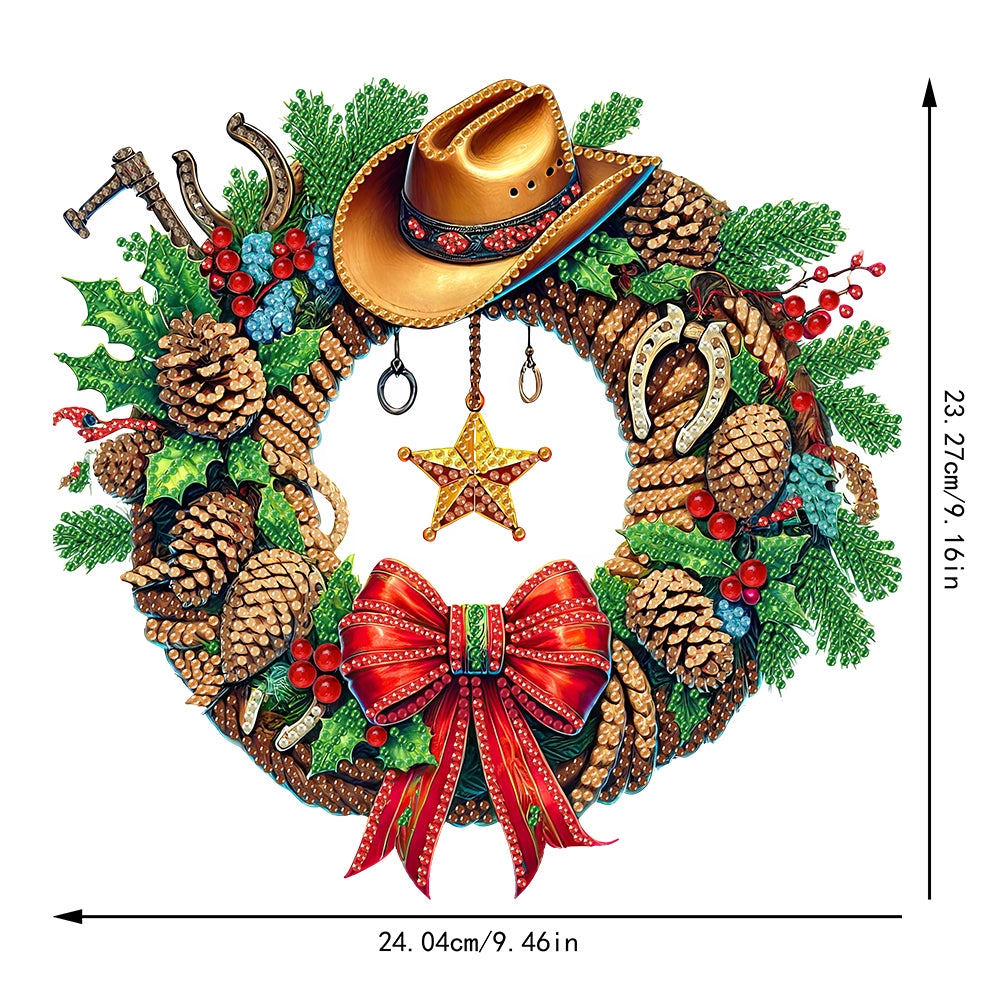 Christmas Theme 2D Flat DIY Hanging Diamond Art Kits Home Wall Decoration Crafts