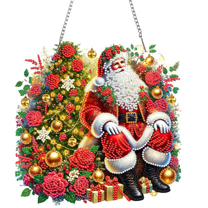 Christmas Theme 2D Flat DIY Hanging Diamond Art Kits Home Wall Decoration Crafts