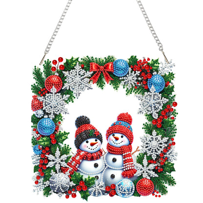 Christmas Theme 2D Flat DIY Hanging Diamond Art Kits Home Wall Decoration Crafts