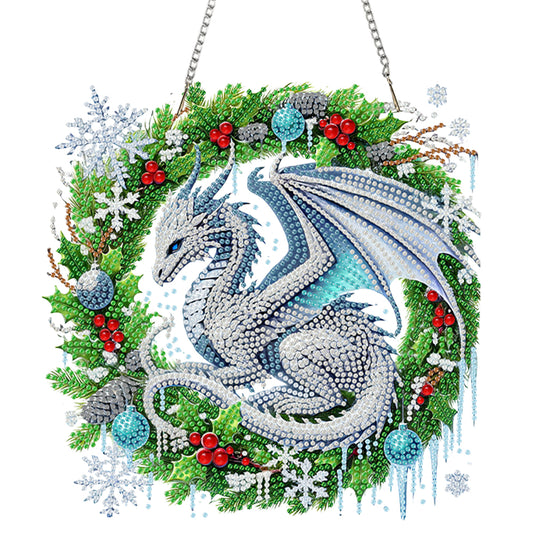 Christmas Theme 2D Flat DIY Hanging Diamond Art Kits Home Wall Decoration Crafts