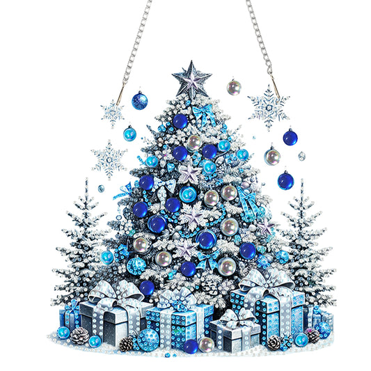 Christmas Theme 2D Flat DIY Hanging Diamond Art Kits Home Wall Decoration Crafts