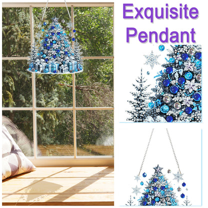 Christmas Theme 2D Flat DIY Hanging Diamond Art Kits Home Wall Decoration Crafts