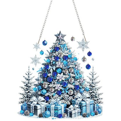 Christmas Theme 2D Flat DIY Hanging Diamond Art Kits Home Wall Decoration Crafts