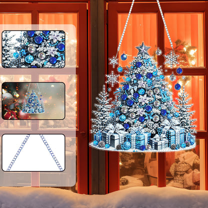 Christmas Theme 2D Flat DIY Hanging Diamond Art Kits Home Wall Decoration Crafts