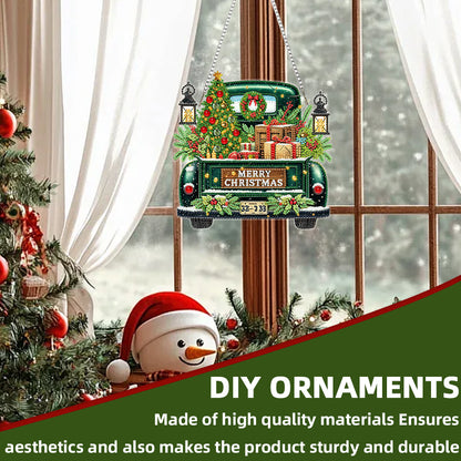 Christmas Theme 2D Flat DIY Hanging Diamond Art Kits Home Wall Decoration Crafts