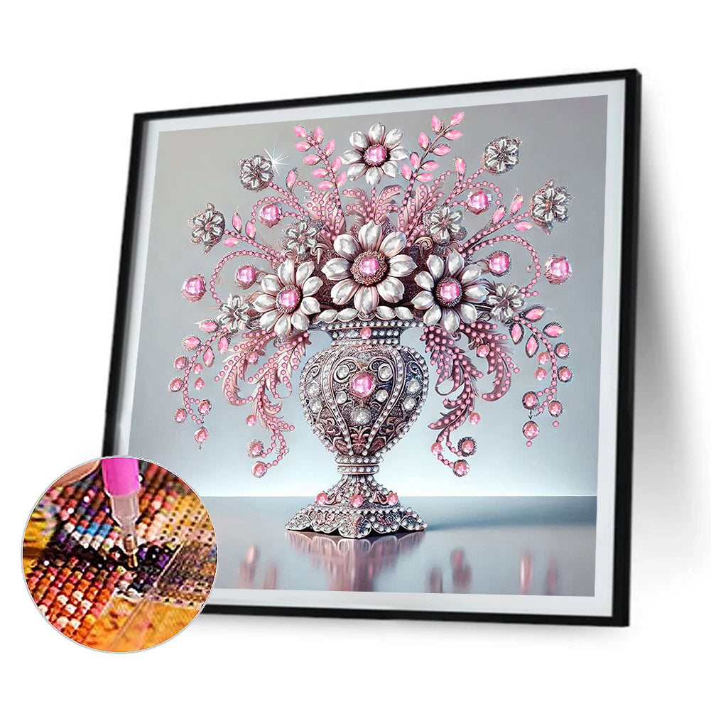 Gem Vase - Special Shaped Drill Diamond Painting 30*30CM
