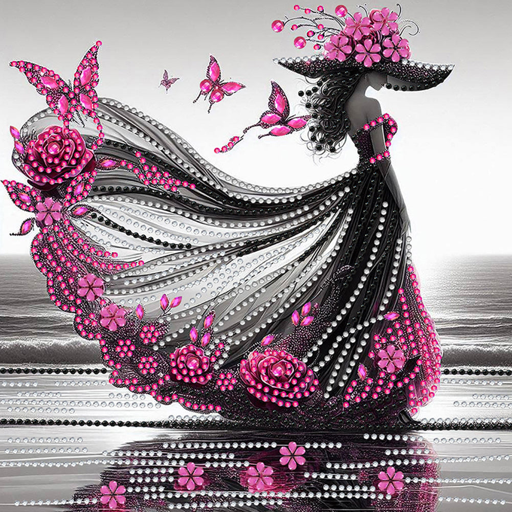 Elegant Lady - Special Shaped Drill Diamond Painting 30*30CM