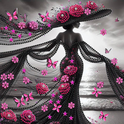 Elegant Lady - Special Shaped Drill Diamond Painting 30*30CM