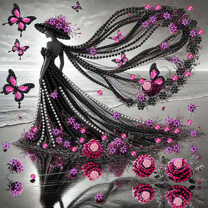 Elegant Lady - Special Shaped Drill Diamond Painting 30*30CM