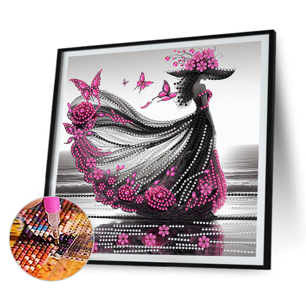 Elegant Lady - Special Shaped Drill Diamond Painting 30*30CM