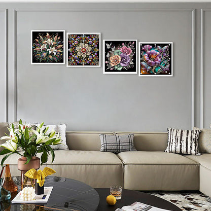 Flowers - Special Shaped Drill Diamond Painting 30*30CM