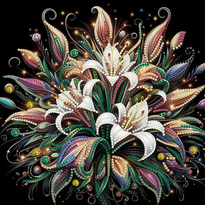Flowers - Special Shaped Drill Diamond Painting 30*30CM