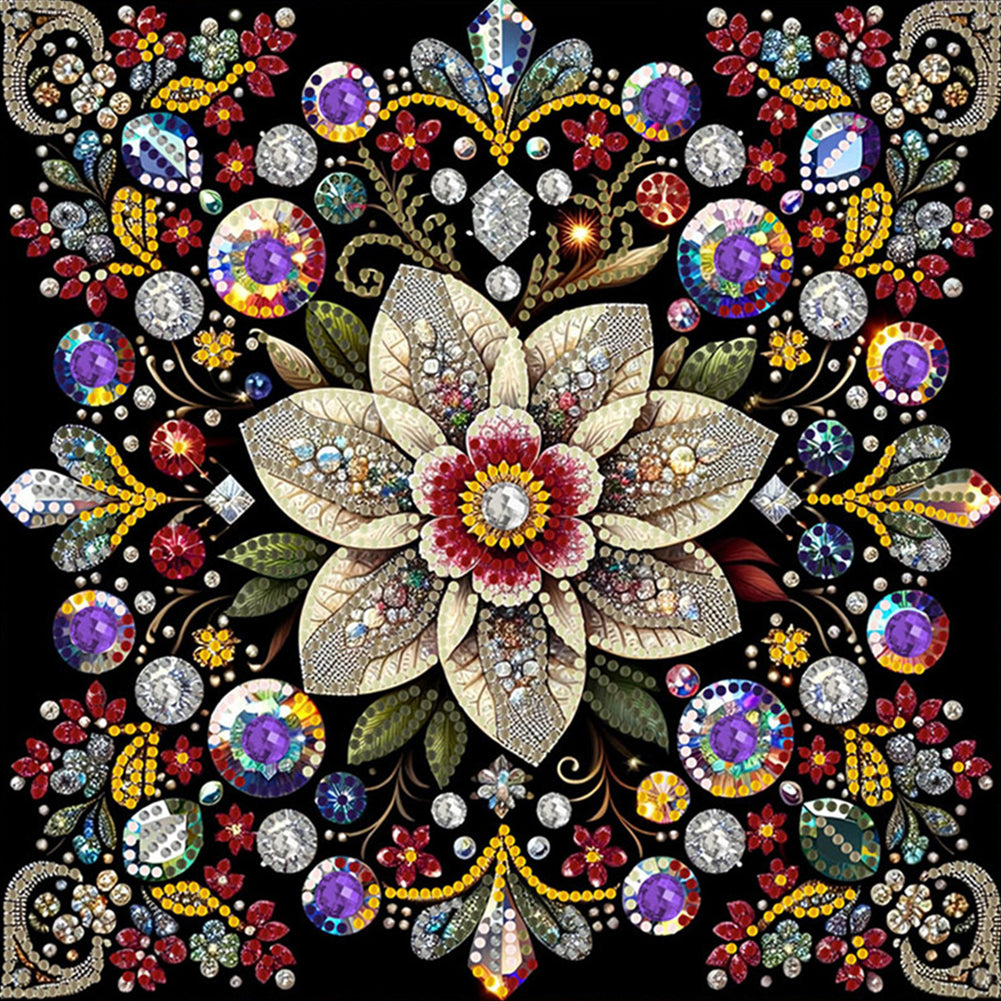 Flowers - Special Shaped Drill Diamond Painting 30*30CM