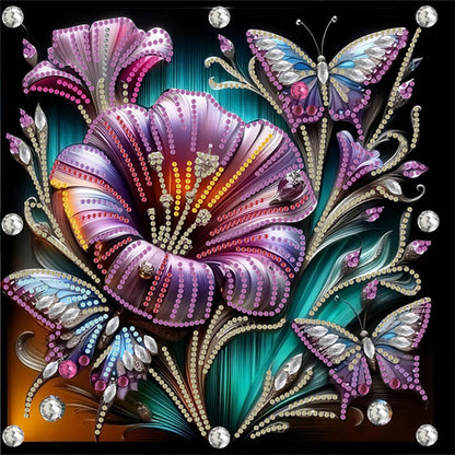 Flowers - Special Shaped Drill Diamond Painting 30*30CM
