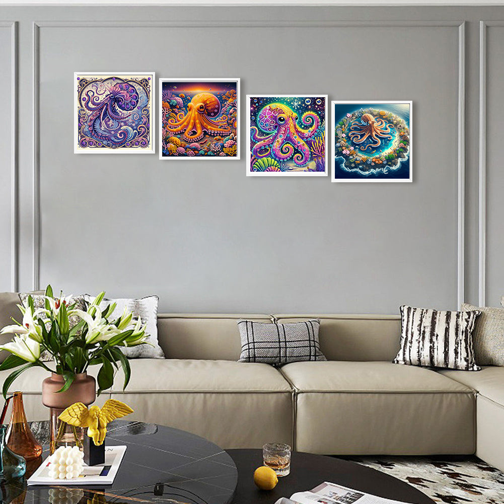 Octopus - Special Shaped Drill Diamond Painting 30*30CM