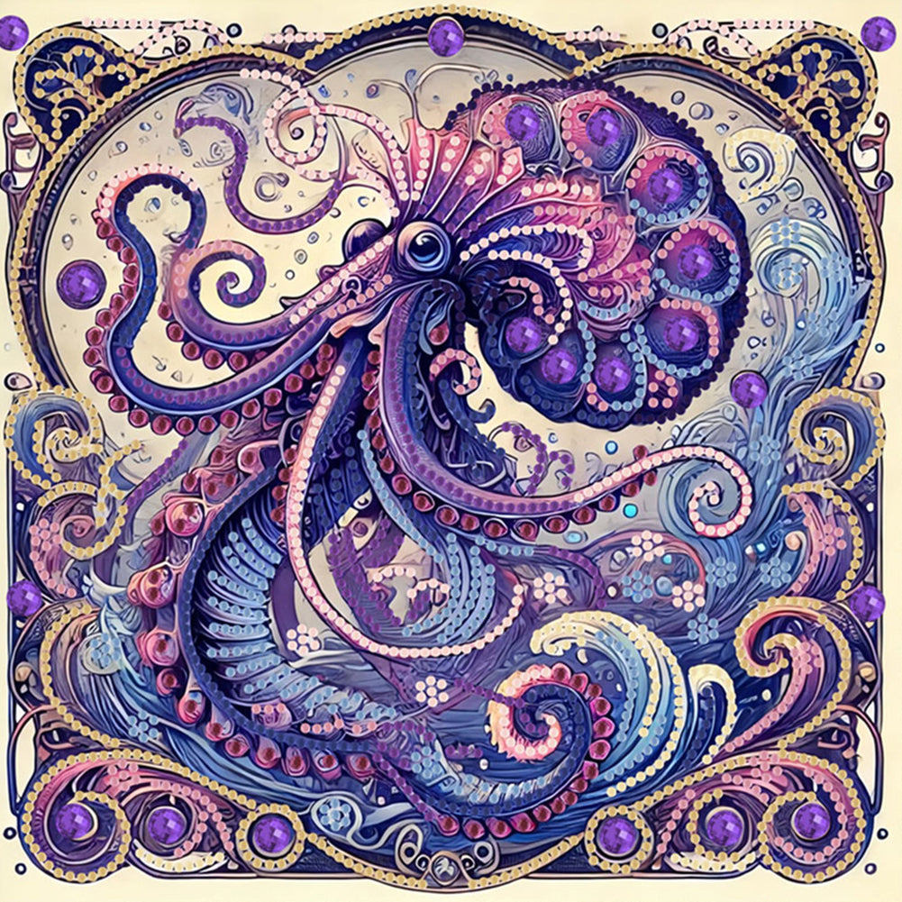 Octopus - Special Shaped Drill Diamond Painting 30*30CM