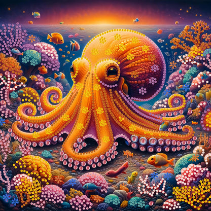 Octopus - Special Shaped Drill Diamond Painting 30*30CM