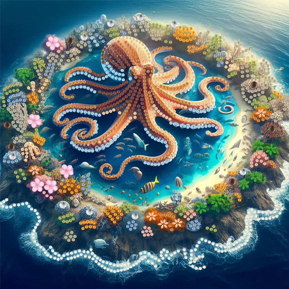 Octopus - Special Shaped Drill Diamond Painting 30*30CM