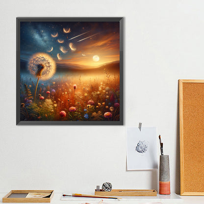 Dandelion Scenery - Full Round Drill Diamond Painting 40*40CM