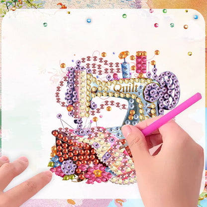 6Pcs Acrylic 2D Flat Chameleon Diamond Art Magnets Decals for Fridge Whiteboards