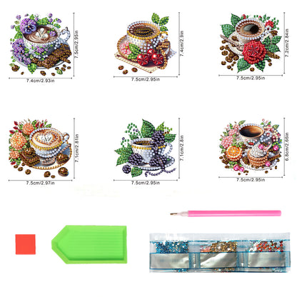 6Pcs Acrylic 2D Flat Chameleon Diamond Art Magnets Decals for Fridge Whiteboards