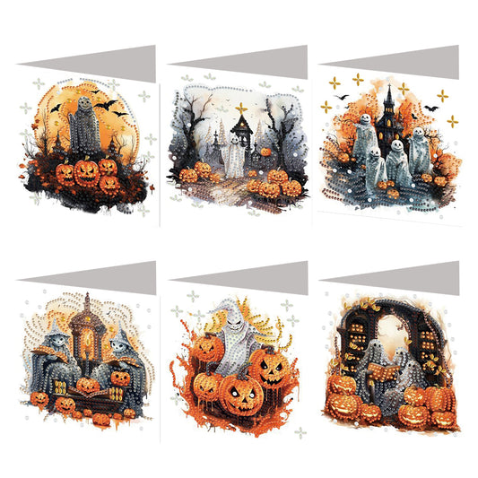 6PCS DIY Animal Pattern Diamond Art Greeting Cards Congratulations Cards & Gifts