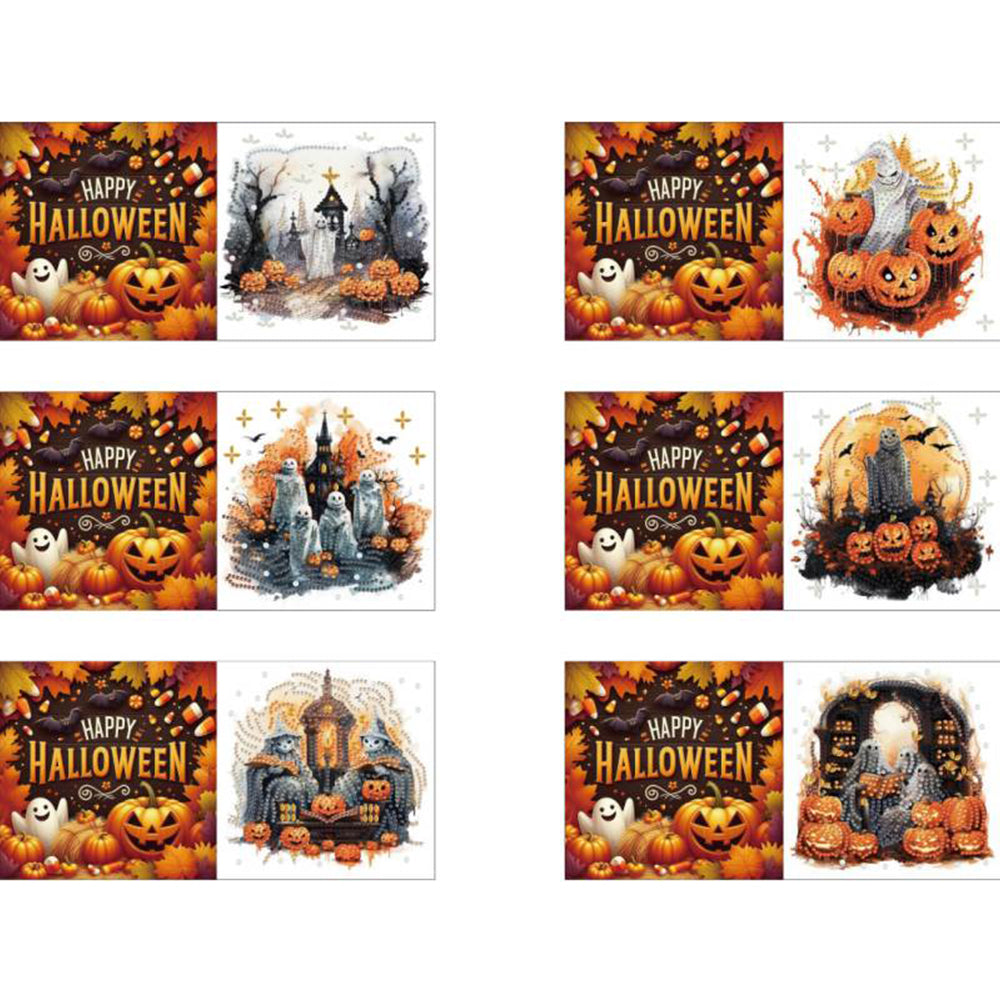 6PCS DIY Animal Pattern Diamond Art Greeting Cards Congratulations Cards & Gifts