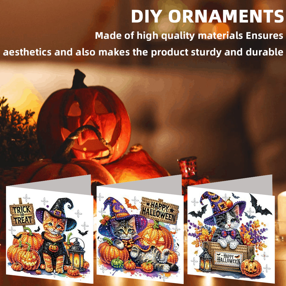 6PCS DIY Animal Pattern Diamond Art Greeting Cards Congratulations Cards & Gifts